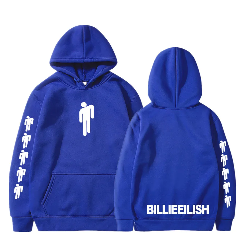Новое поступление года; толстовка Billie Eilish с принтом для мальчиков и девочек; свитер Harajuku; повседневные толстовки; Лидер продаж; толстовки Kpop; 3XL - Цвет: Blue15