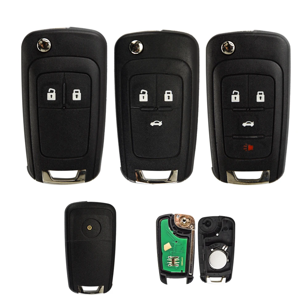 Okeytech 2/3/4 кнопочный Выкидной Автомобильный Дистанционный ключ для OPEL/VAUXHALL Astra J Corsa