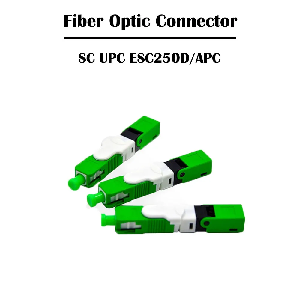 100 шт./лот SC UPC/APC оптоволоконный разъем ESC250D Embedded SM одномодовый простой FTTH быстрый