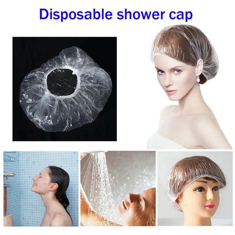 100 шт белые одноразовые женские шапочки для душа ванны взрослых