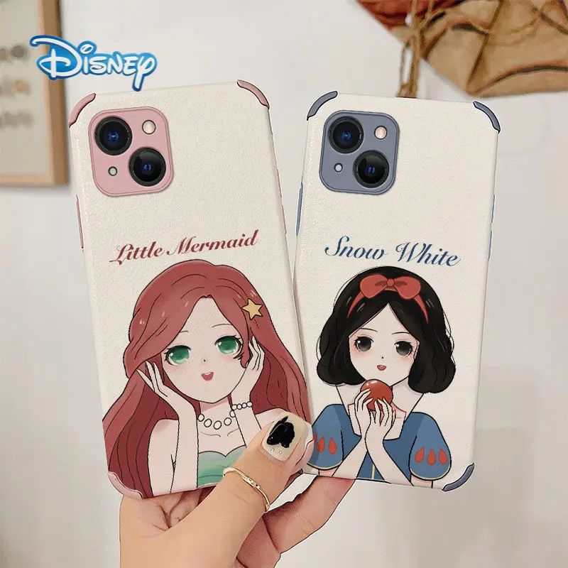 

Disney Snow White Minnie Cartoon Mobile Phone Case for iPhone13 12 11 Pro Max Mini XR XS 7 8 Plus Cute Anti-Fall Cellphone Cover