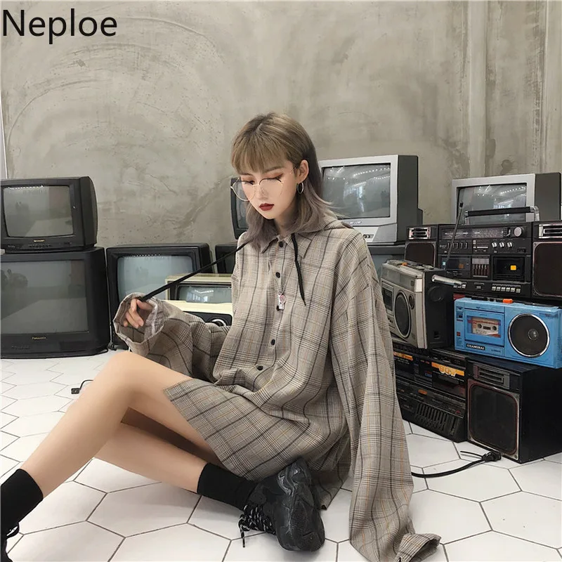Neploe 2020 осенние новинки с капюшоном свободные блузки женские ретро Harajuku стиль