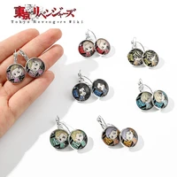 anime tokyo avengers earrings hanagaki takemichi kurokawa charms new demon killer anime cosplay earrings pendants jewelry gift
