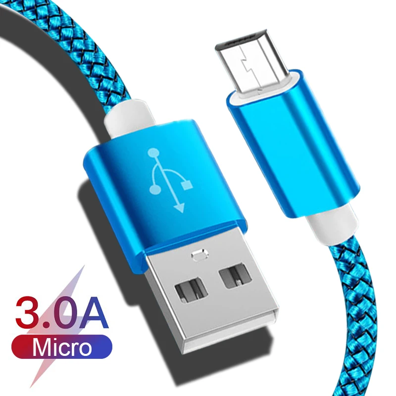 Кабель Micro USB 3A нейлоновый кабель для быстрой зарядки и передачи данных Samsung a7 J5