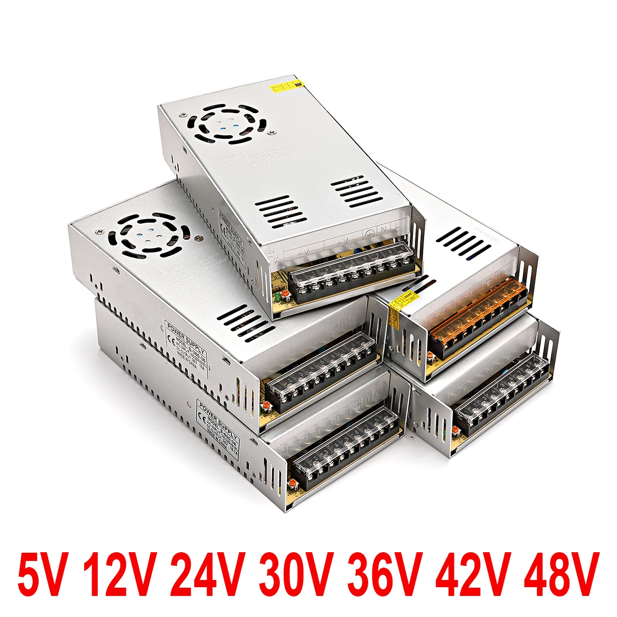 Regulated power supply 5V 12V 24V 36V 30V 48V 10W 25W 30W 360w 400w 600w for LED strip CCTV switch lighting transformer  SUSWE