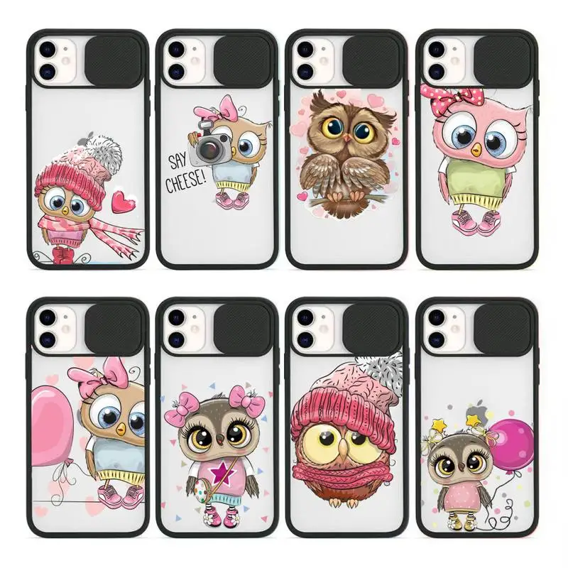 

Owl Cute cartoon animal Phone Case Transparent for iPhone 7 8 11 12 se 2020 mini pro X XS XR MAX Plus