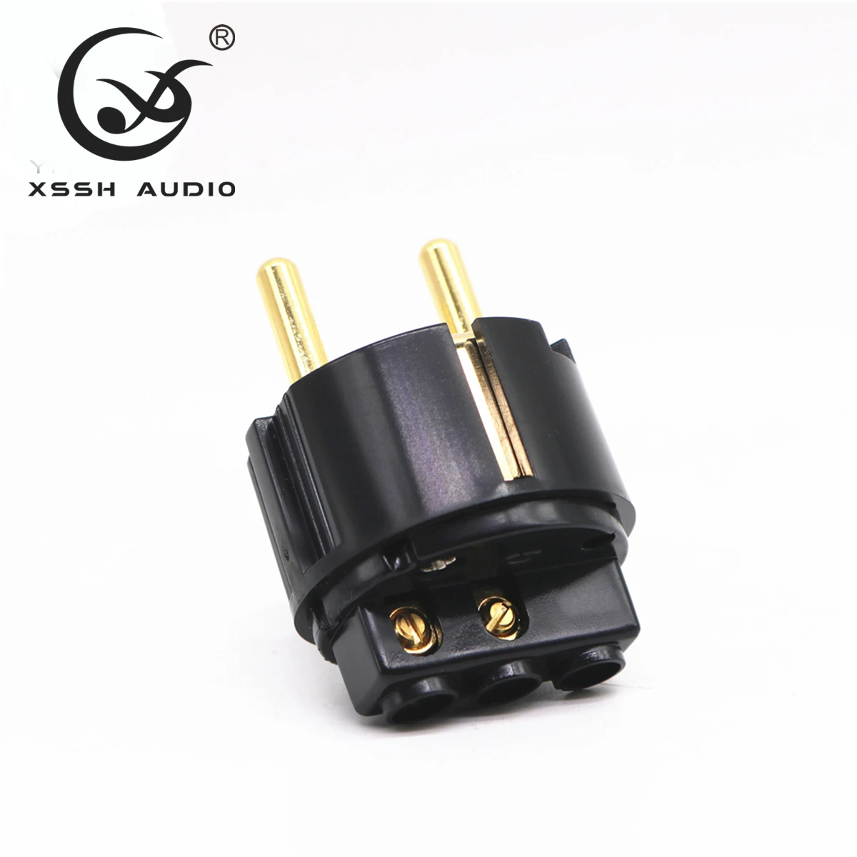 Высококачественный Европейский штекер Schuko родиевый позолоченный питания сделай