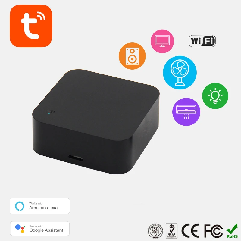 Маленький мини WiFi умный ИК пульт дистанционного управления Умный дом совместим с Alexa, Google Assistant, IFTTT, Smart Life, TuyaSmart