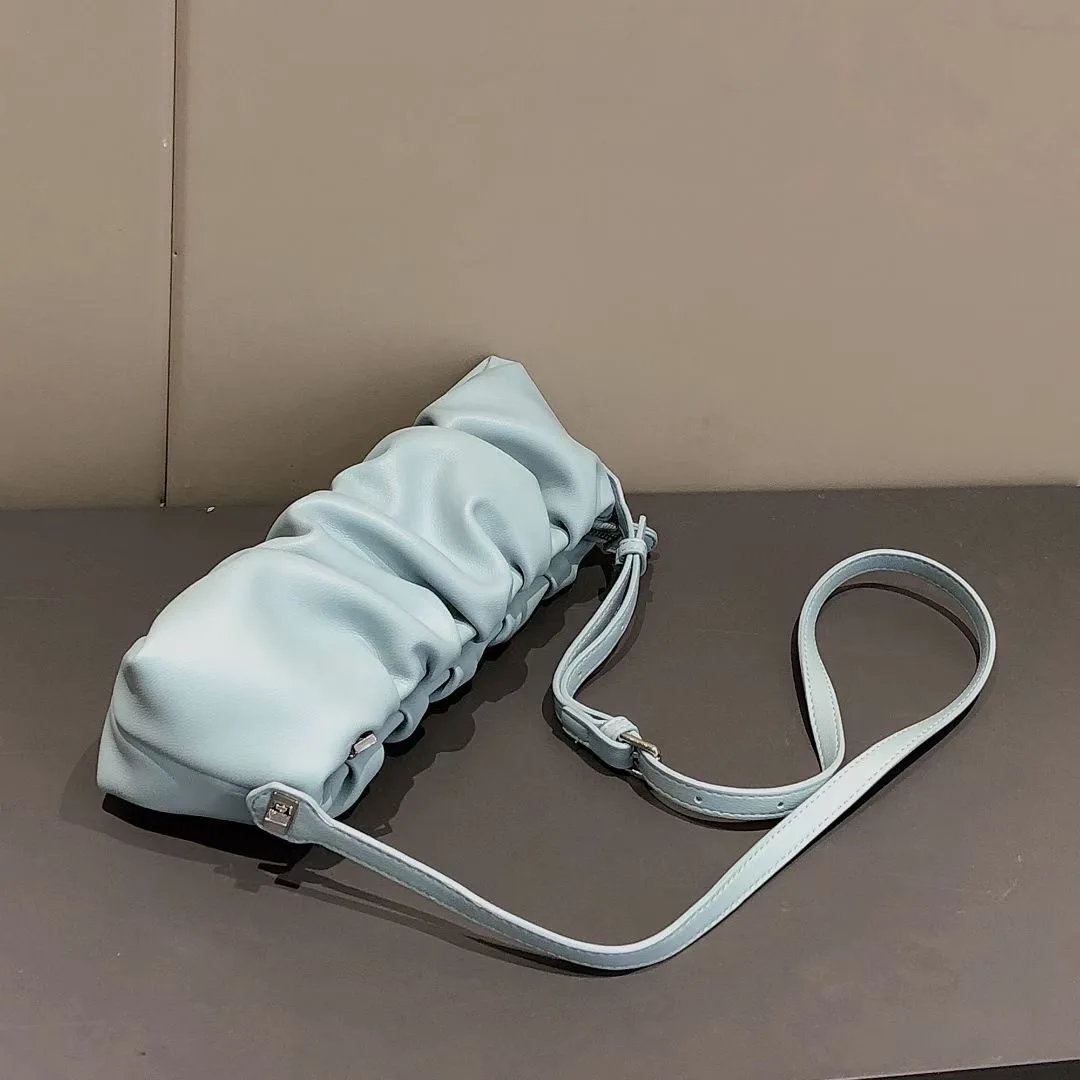 

New Arrival 2021 Trend Rouched Dumpling Handbags for Women Undrarm Shoulder Bags Female Baguette Tote Ladies Handbags and Purses