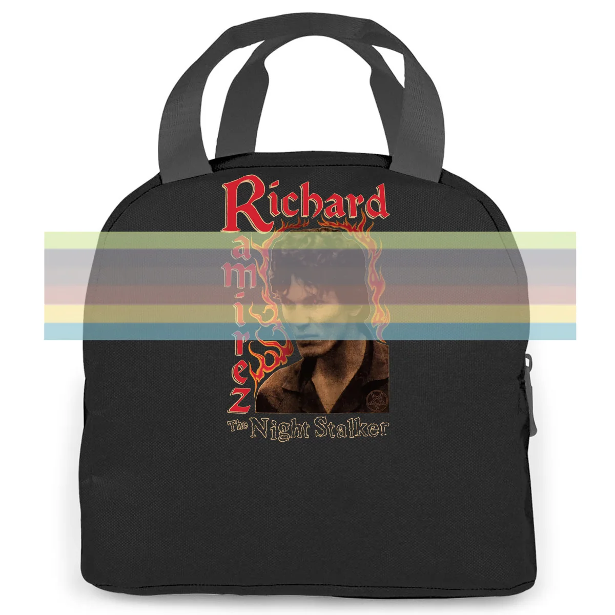

Vtg Richard Ramirez The Night Stalker Reprint Print Mens Hot Newest women men Portable insulated lunch bag adult
