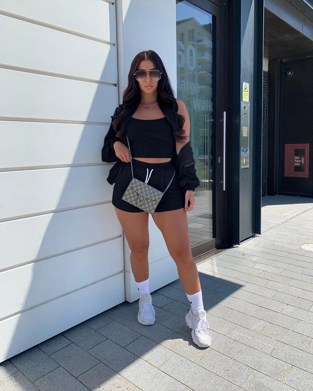 Комплект Спортивный женский из трех предметов повседневный свитшот с длинным