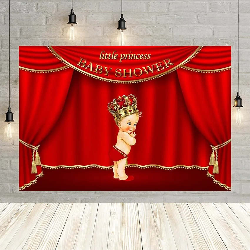 Avezano мальчик маленький принц красные шторы корона благородный ребенок душ Фон