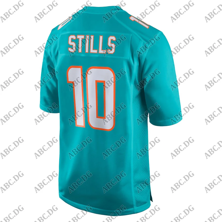 

Customized Stitch Men Women Kid Youth Miami Kenny Stills Aqua New Game Jersey 4XL 5XL 6XL