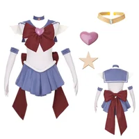 Anime Cosplay Sailor Stars SuperS Sailor Saturn Tomoe Hotaru SuperS version of the battle suit  Halloween Cosplay Costume