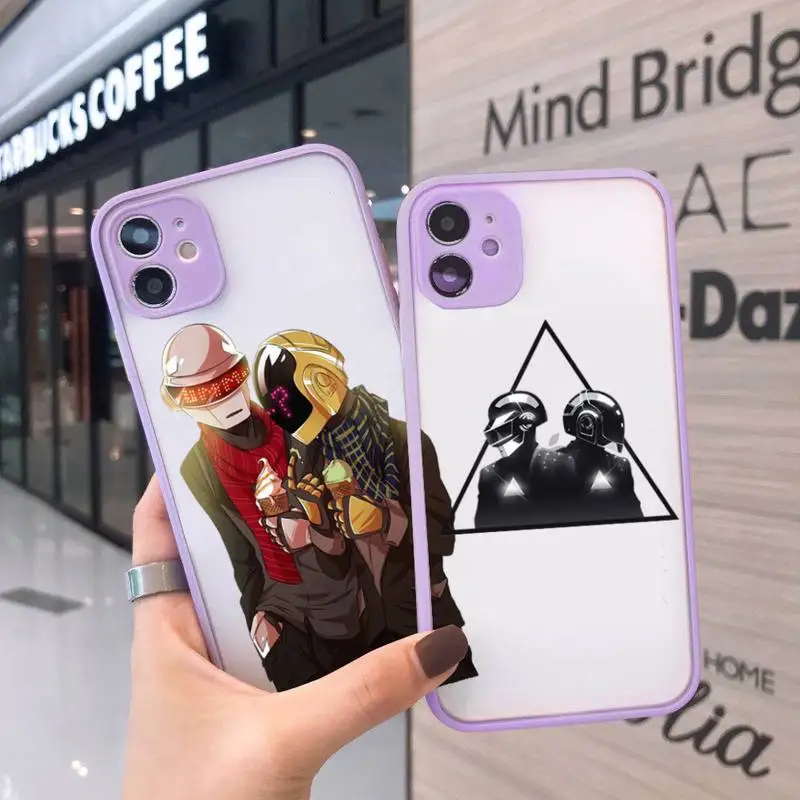 Рок музыки Daft панк шлем Чехол Для Телефона iPhone 12 11 Mini Pro XR XS макс 7 8 Plus X матовая