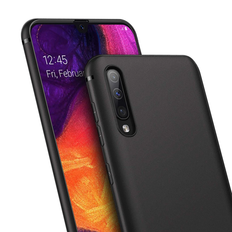 Мягкий силиконовый матовый чехол для Samsung Galaxy A60 A20 черный телефона A50 A40 A30 A70