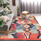 Модные Повседневные разноцветные геометрические красные марокканские этнические коврики для гостиной прикроватный коврик для спальни