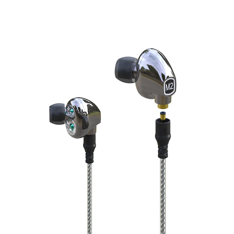 FMJ M2 BT-MN Bluetooth v5.0 наушники двойной динамический круглый сменный провод true 4D для