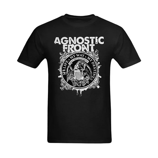 

Happwan Men Agnostic Front Cover Design T-Shirt