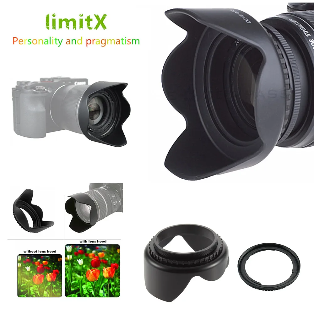 58 мм бленда объектива и переходное кольцо для цифровой камеры Canon Powershot SX520 SX530 SX540