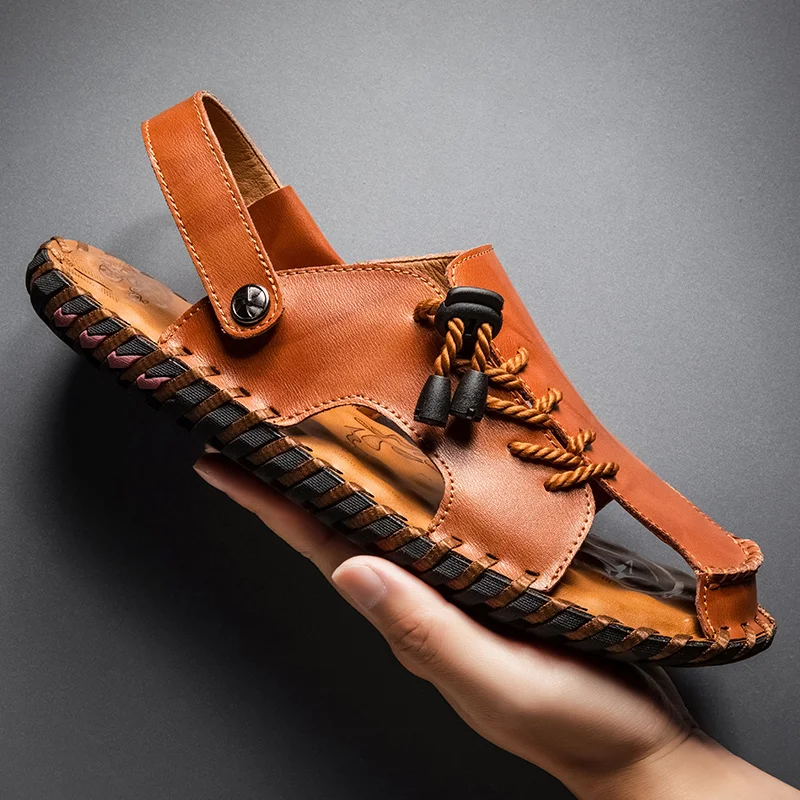 

Leather fashion trend casual breathable beach sandals