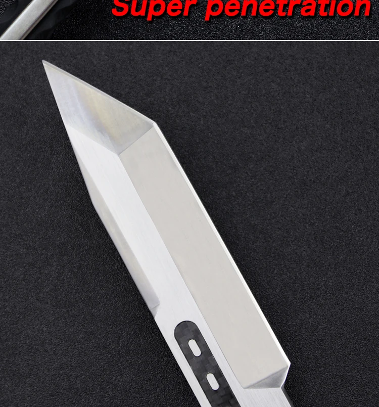 LENGREN 9cr18mov Steel outdoor Heavy knife 8MM thick Sharp Self Defense Hunting Knife Camping Survival Knife army knife