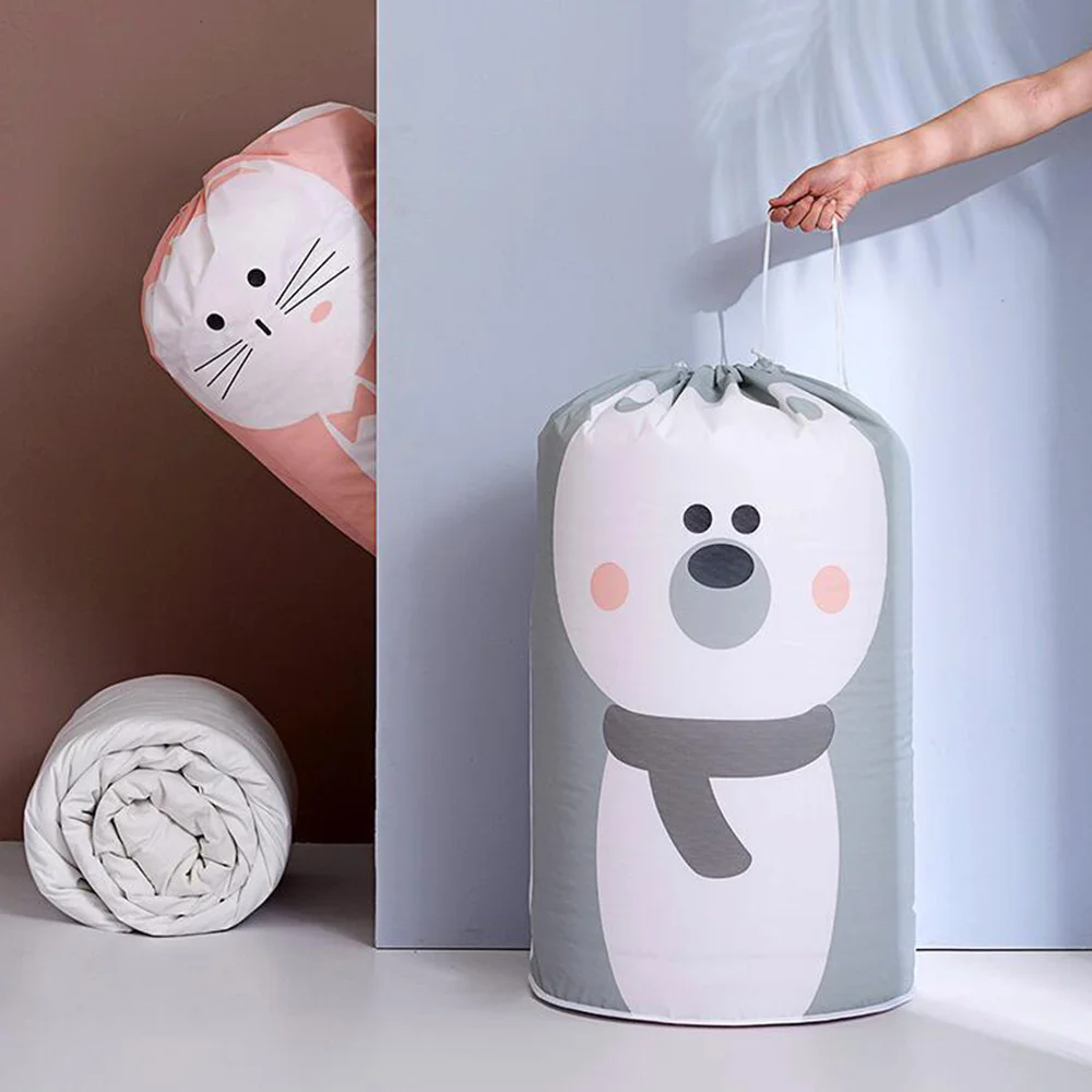 

Space Saver Bags Clothes Bedding Storage Bag Large Duvet Bags 2pcs (Grey+Pink) Storage Organizing Folders Clothing Buggy Bag