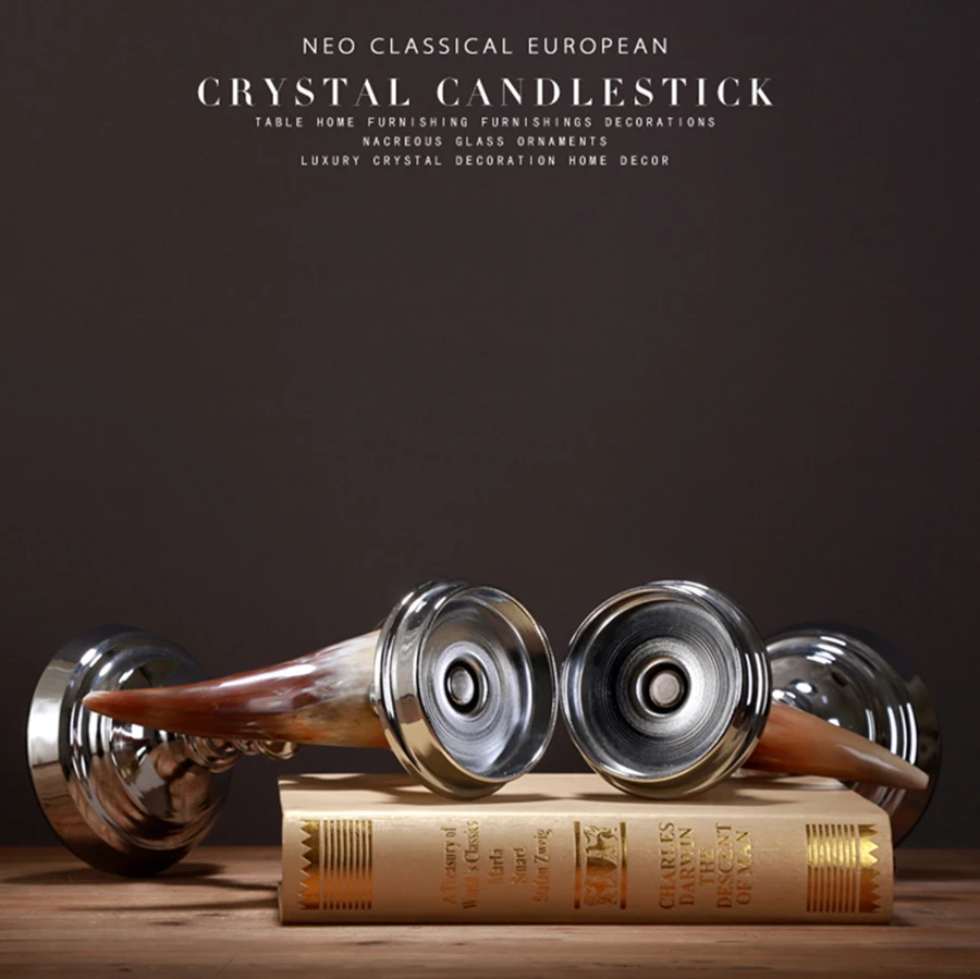 Хрустальный подсвечник свадебный стеклянный маленький скандинавский Декор для