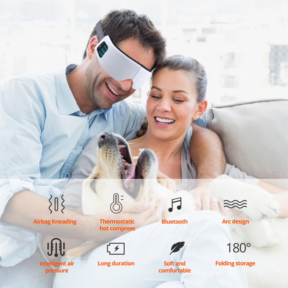 Вибрационный массажер для глаз 180 градусов Складной Массаж усталости