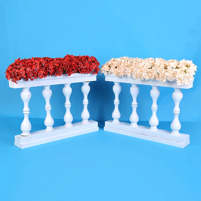 

4 PCS Upscale Wedding Decoration Metal Fence Roman Column Aisle Runner Road Lead Props White Design Free Shipping