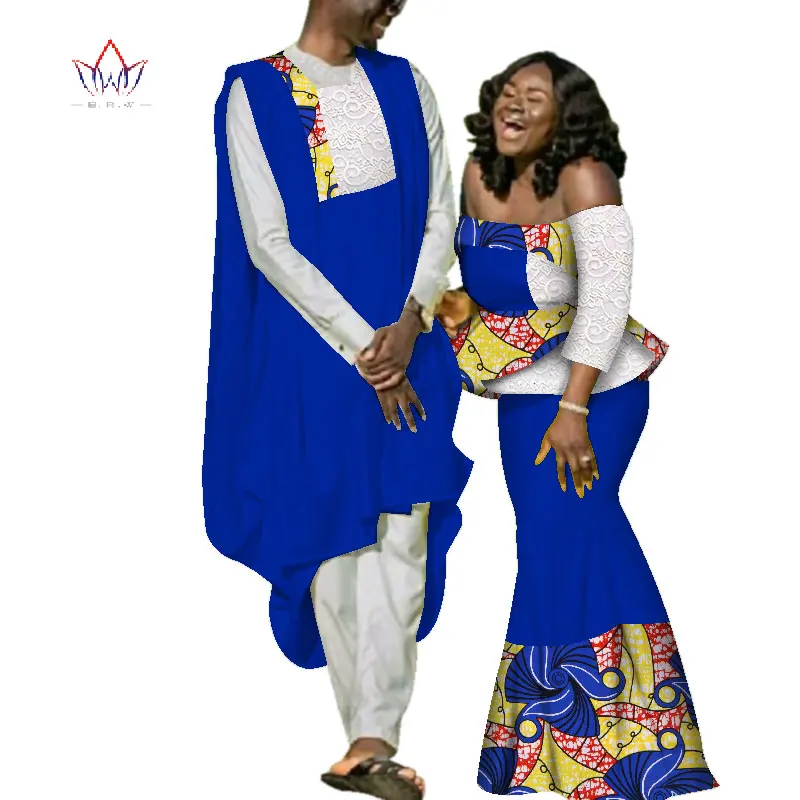 Топ и юбка с Африканским принтом женская кружевная базин богатая традиционная