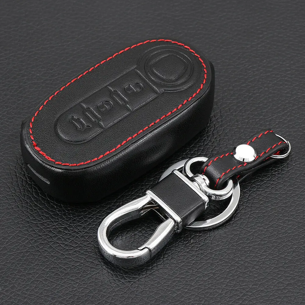 Чехол для Fiat 500 с одним кожаным пультом дистанционного управления|Футляр