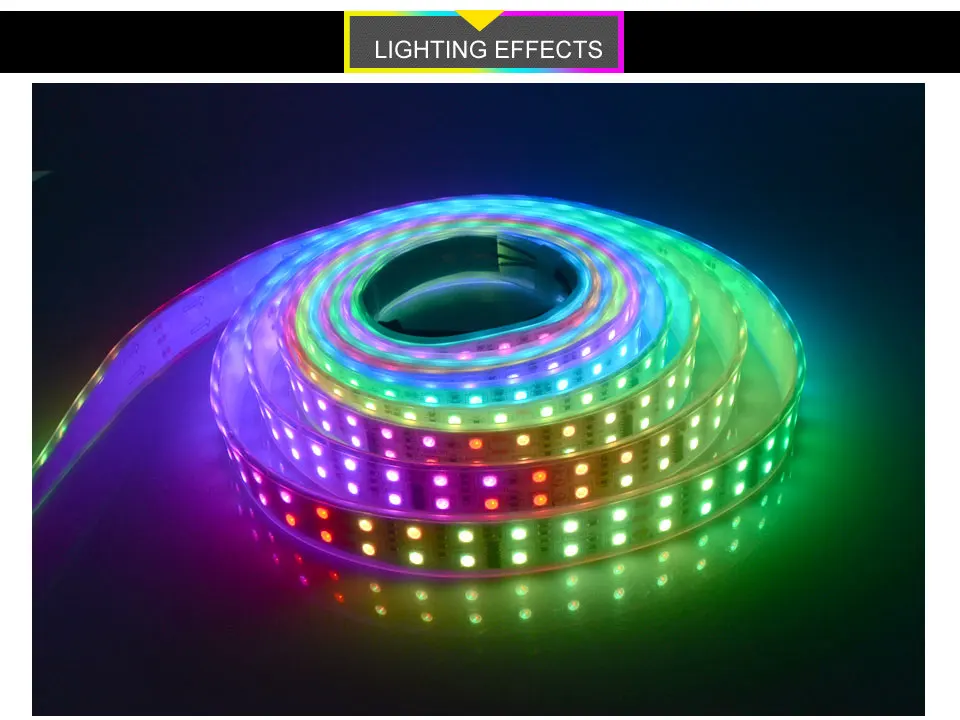 Светодиодная лента постоянного тока 12 В RGB ws1812 Smart IP68 водонепроницаемая лента 5 м+ 12 В 8A блок питания+ пульт дистанционного управления ws1812 600 светодиодный s