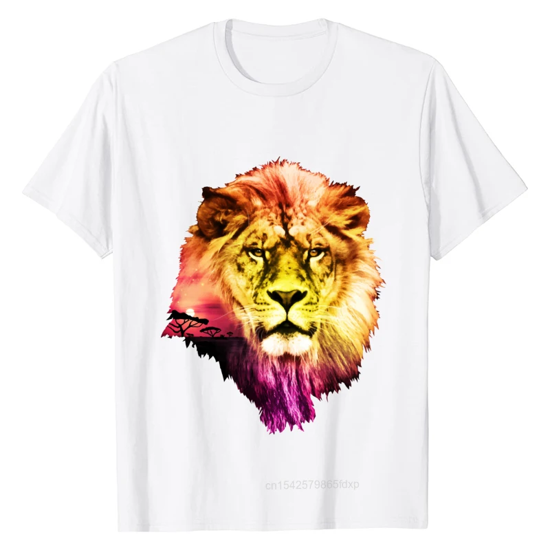 

Slim Fit Round Neck T Shirts Boomer's Escape Lion Tops Short-Sleeved Cheap New Design Vintage TShirts Comfortable Men's T-Shirt