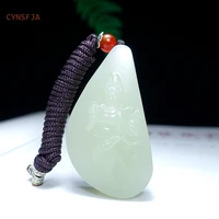cynsfja new real certified natural hetian jade nephrite mens lucky amulets guanyin pendant high quality best birthday gifts