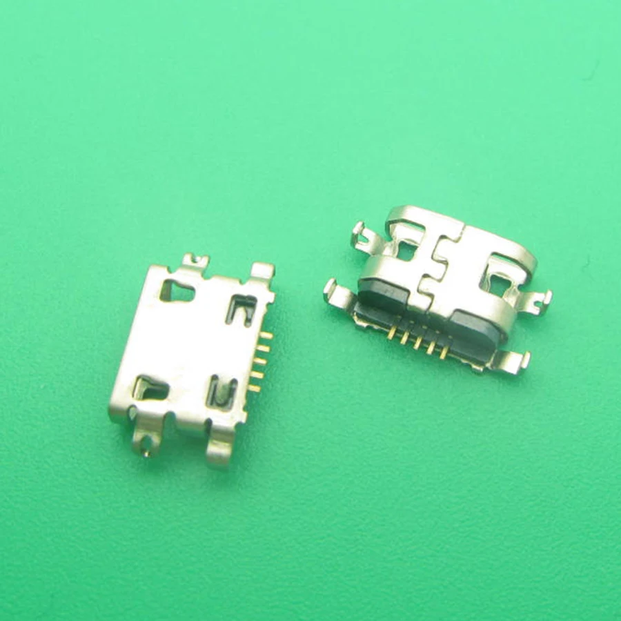 50 шт. мини разъем для подключения Micro USB к порту питания зарядной док станции Alcatel