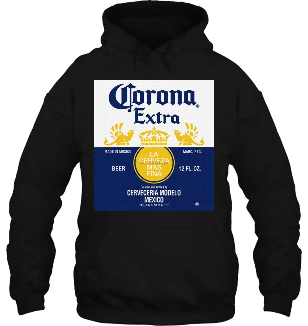 Мужская толстовка с капюшоном модная уличная одежда Corona Extra Label для мужчин и
