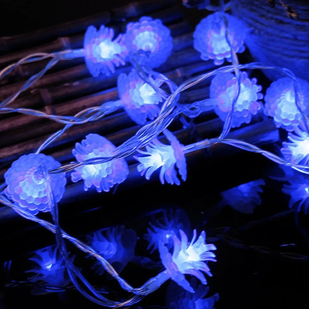 2 м 20 светодиодов сосна форма конуса сказочные декоративные световые гирлянды на