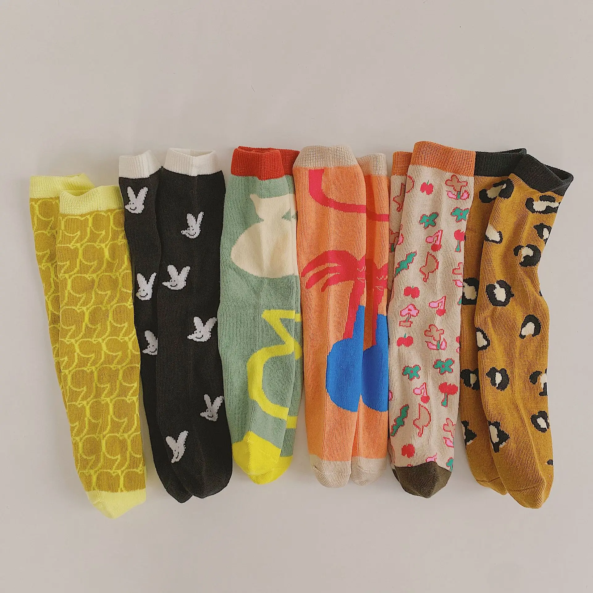 

Children Knee High Socks With Inscriptions Print For Girl Boys Kid Toddlers Teen Baby Cute Funny kawaii Anime Tube Long Sock New