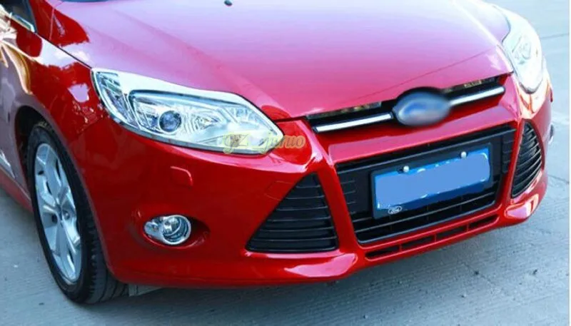 2 шт. хромированные накладки на фары Ford Focus 3 2012 2013|for ford focus|abs chrometrim cover |