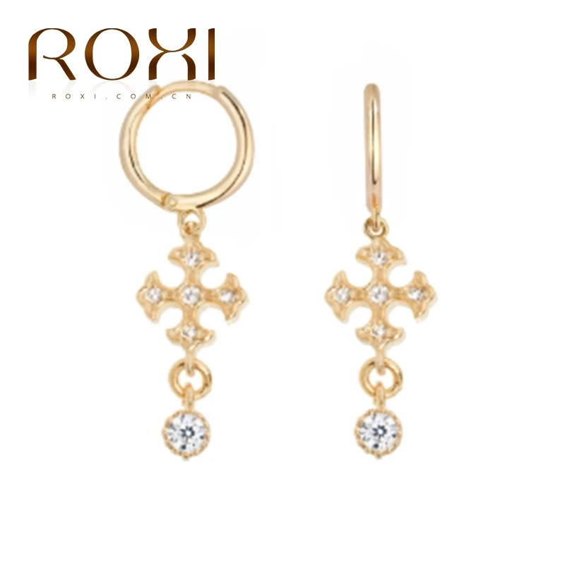 Женские Геометрические серьги-подвески с кристаллами серебро 925 пробы |