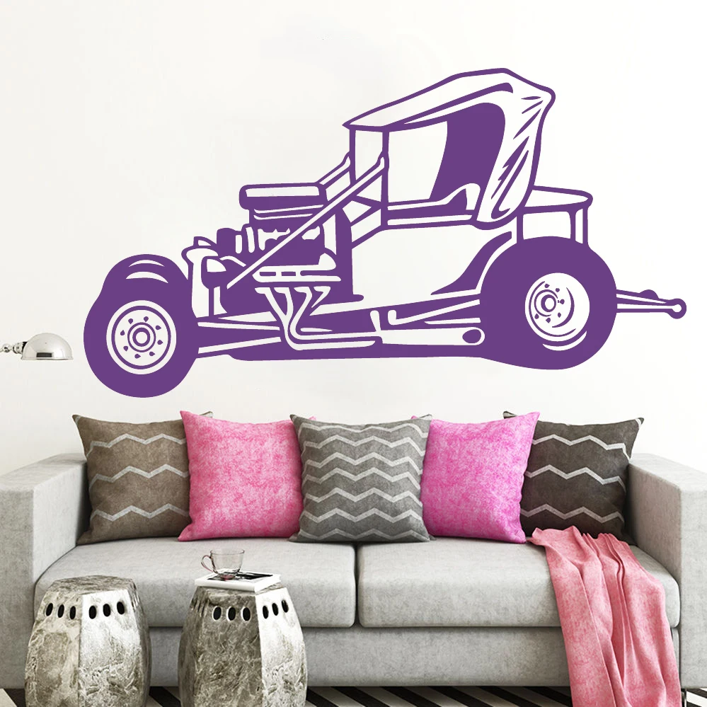 

Removable Vintage Car Vinyl Self Adhesive sticker Decals For Living Room School Office Room Decoration Mural Wallpaper HQ555