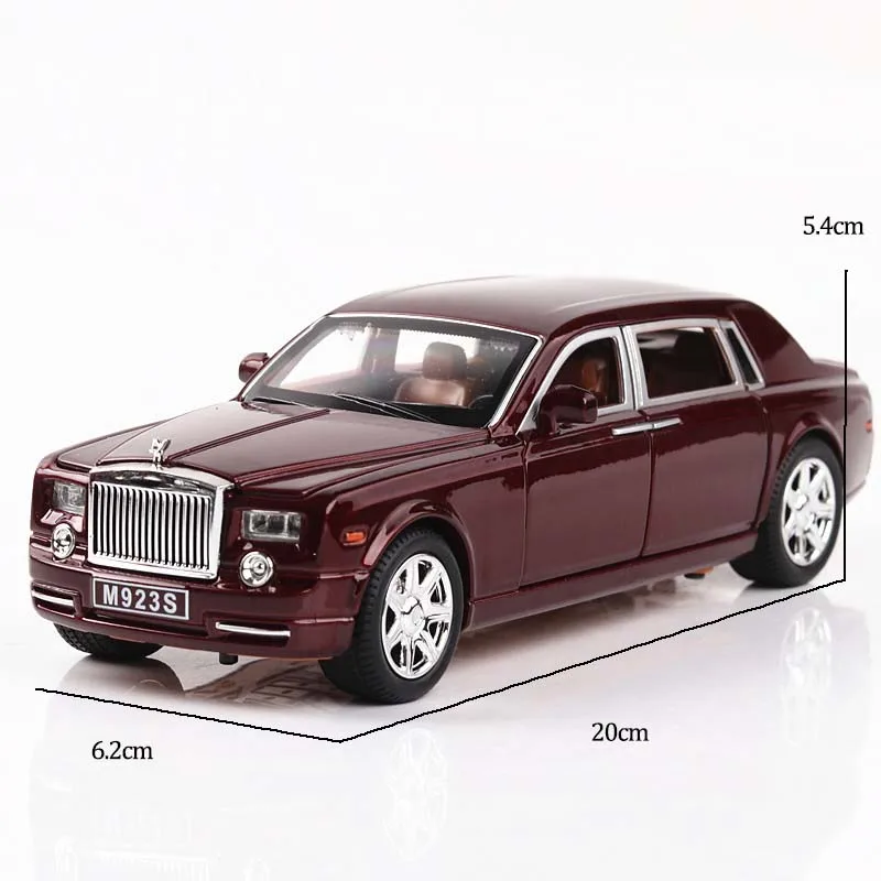 1/24 Rolls Royce Phantom Diecast Car Model Simulatie Suv Metal Auto Pull Back Function 6 Doors Opened Toys For Children | Игрушки и