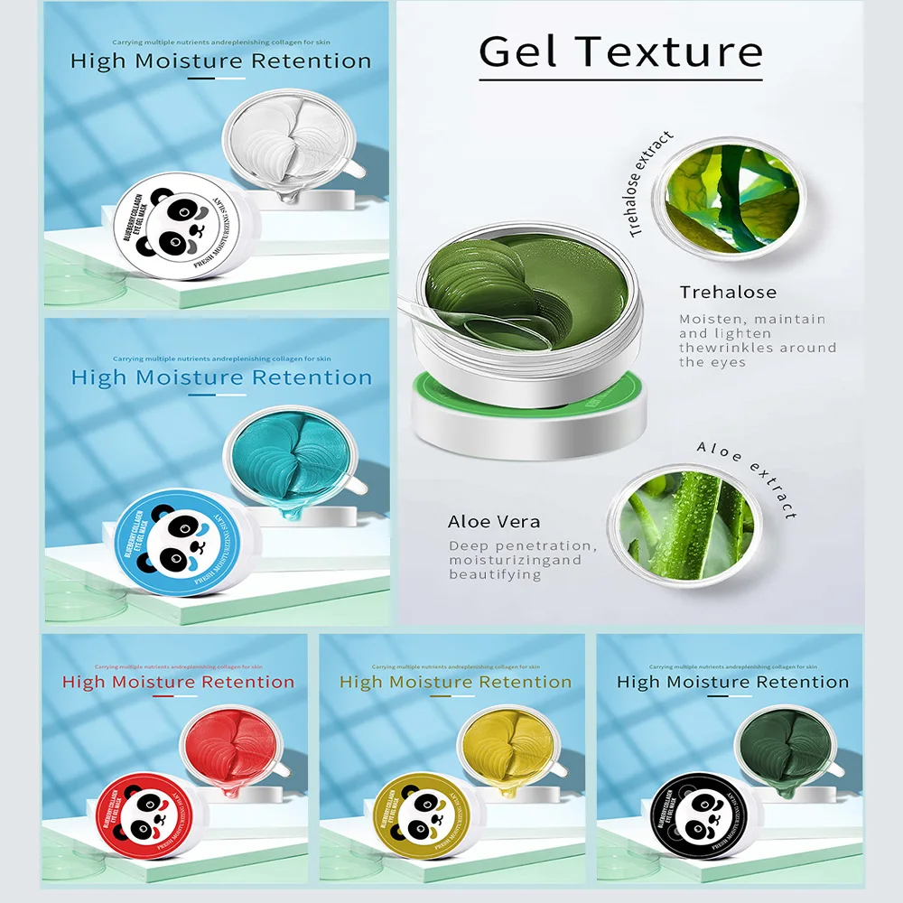 60 шт. увлажняющие Антивозрастные патчи для кожи вокруг глаз от Тёмных кругов и