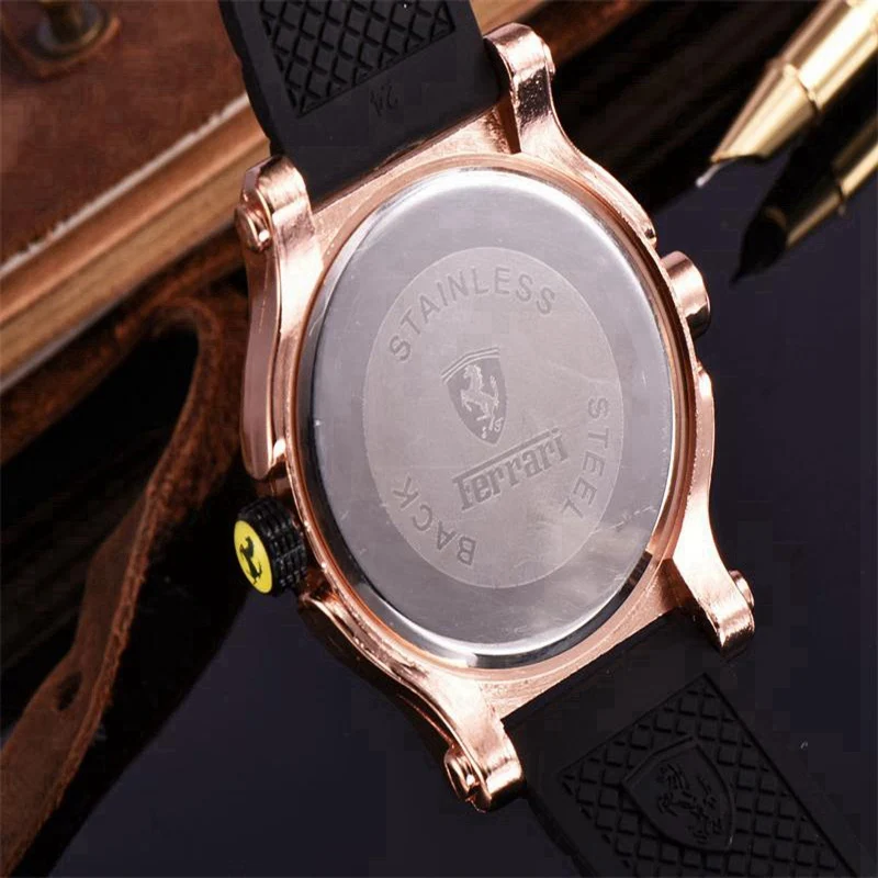 

FERRARI WORLD Luxury Brand quartz women Watches Quartz Watch Stainless Steel Strap wristwatch classic business dress men watch 7