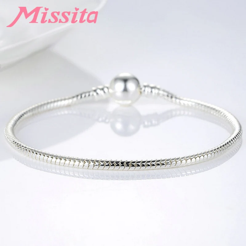 MISSITA одноцветное змея цепи Fit Пан браслет чармы DIY изготовления браслета бренд