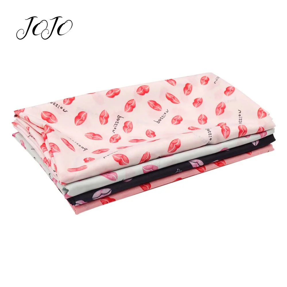 JOJO BOWS 45*145cm Chiffon Cloth Fabric For Clothing Lip Print Sheet Needlework Home Textile Party Decoration DIY Apparel |