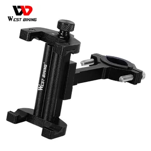 west biking aluminum alloy bike mobile phone holder adjustable bicycle phone holder non slip mtb phone stand cycling accessories free global shipping