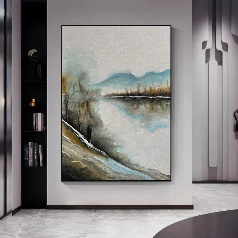 

Hand Painted Quadros Para Casa Quarto Cuadros Para Salon Abstract Forest Green Canvas Oil Painting Room Home Decor Art No Framed