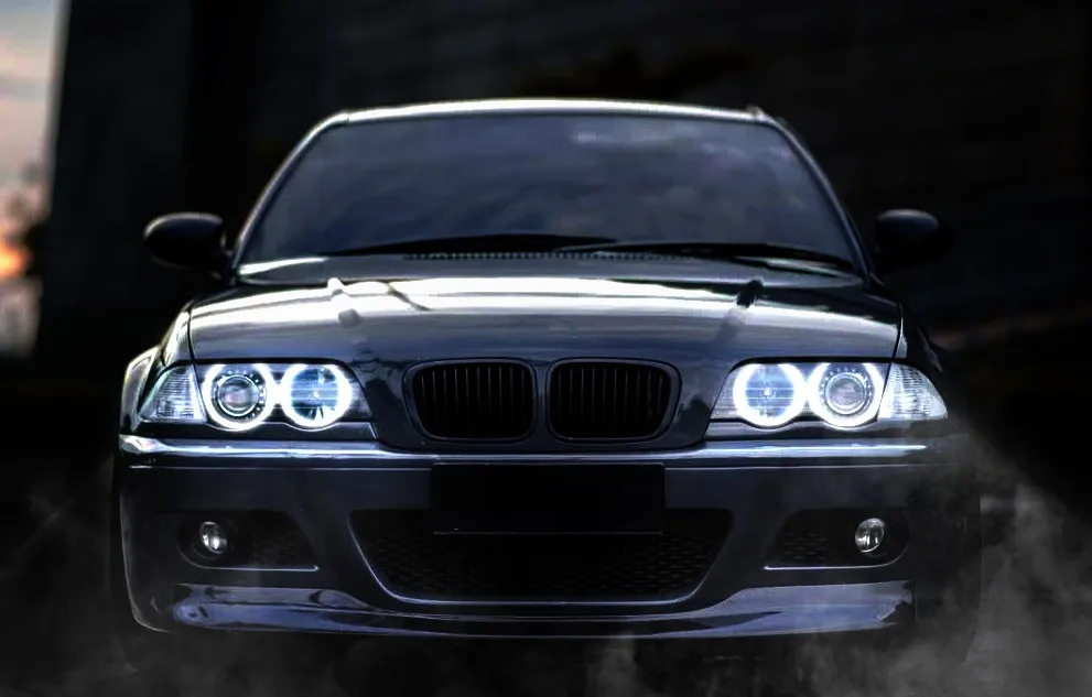 Комплект CCFL &quotангельские глазки&quot кольцо с белым ореолом 131 мм х 4 для BMW E36 E38 E39 E46